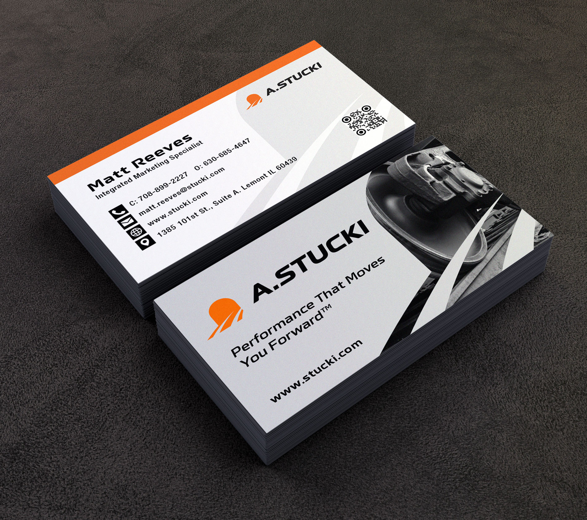 A. Stucki Company Business Card Design